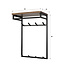 WoonStijl Kapstok Custom hoog roede en hoedenplank 2x4 haken acacia bruin