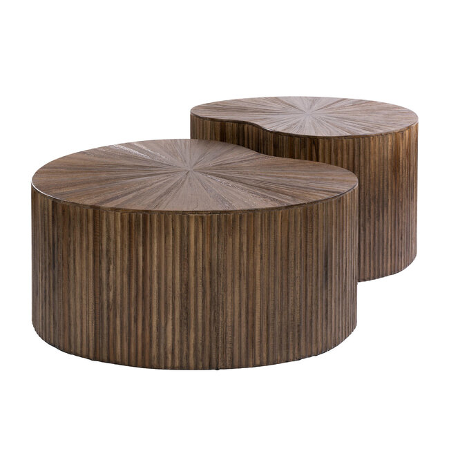 WoonStijl Salontafel Maya Teak niervormig set van 2 teak