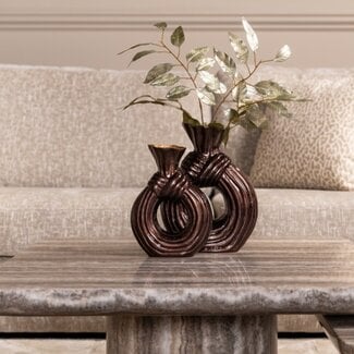 Richmond Interiors  Vaas Suen donkerbruin groot