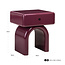 Richmond Interiors  Nachtkastje Bennet burgundy 1 Lade