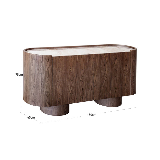 Richmond Interiors  Dressoir Callahan bruin 2-doors