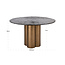Richmond Interiors  Eettafel Glastonburry goud antique 135Ø