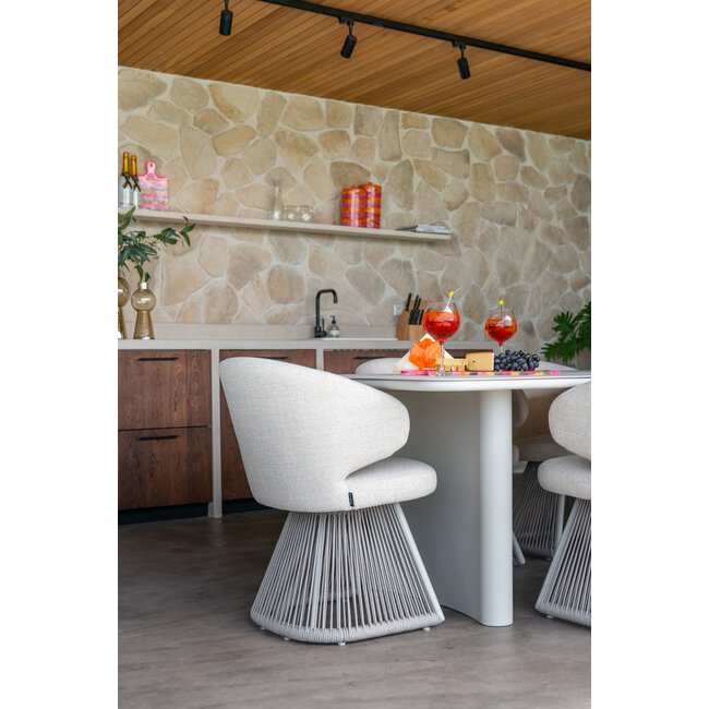 Richmond Interiors  Outdoor eettafel Senza licht beige  220