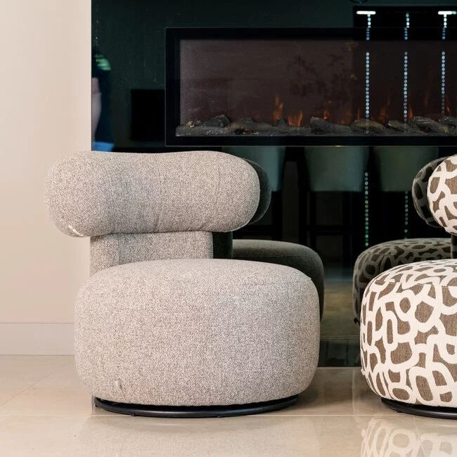 Richmond Interiors  Lounge stoel Kaya cayenne bruin draaibaar