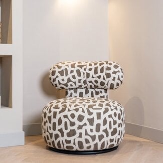 Richmond Interiors  Lounge stoel Kaya weave bruin