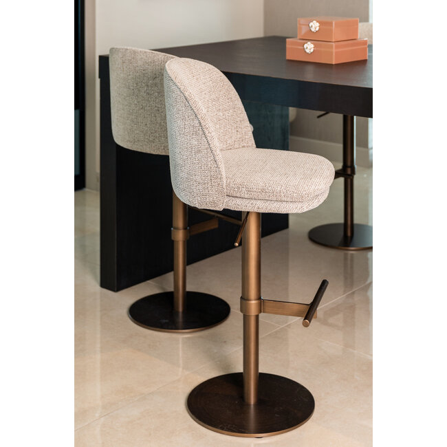 Richmond Interiors  Barstoel Vesper mocca fancy draaibaar