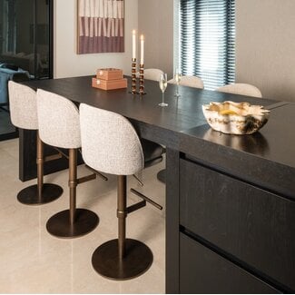 Richmond Interiors  Barstoel Vesper mocca fancy draaibaar