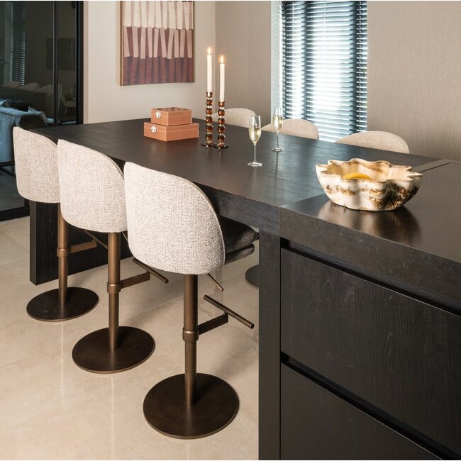 Richmond Interiors  Barstoel Vesper mocca fancy draaibaar