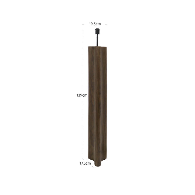 Richmond Interiors  Vloerlamp Jamy walnoot