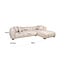 Richmond Interiors  Bank Novaro cream tweed lounge rechts fire retardant