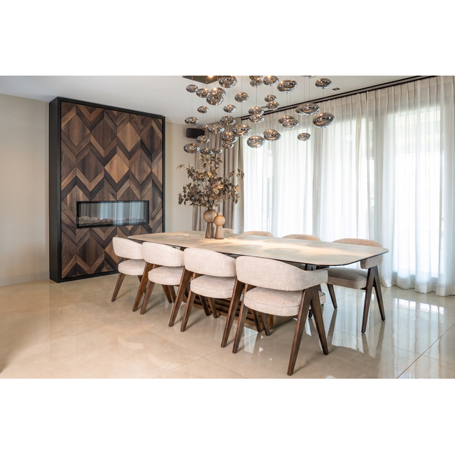 Richmond Interiors  Eetkamerstoel Mori cream tweed fire retardant