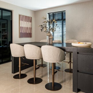 Richmond Interiors  Barstoel Beverly naturel fancy draaibaar
