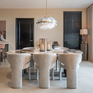 Richmond Interiors  Eetkamerstoel Viola naturel linear