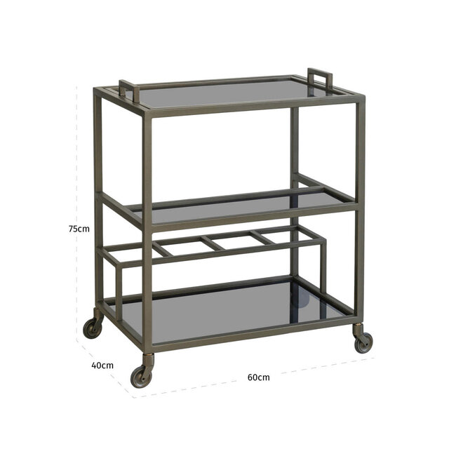Richmond Interiors  Trolley Ruinart antiek brons