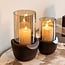 Richmond Interiors  Windlicht Sloane walnoot groot