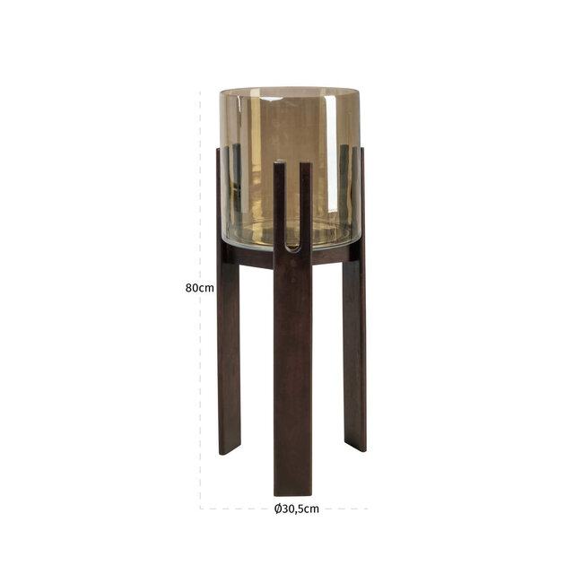 Richmond Interiors  Windlicht Reese walnoot groot