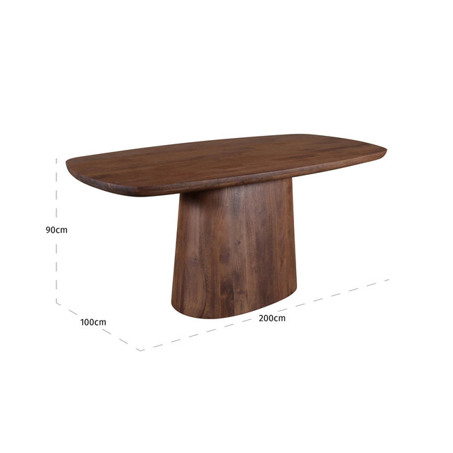 Richmond Interiors  Countertafel Baldwin spicebruin 200 cm