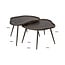 Richmond Interiors  Salontafel Bean Brunzae - Set van 2
