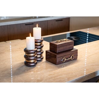 Richmond Interiors  Opbergdoos Rex donker bruin groot