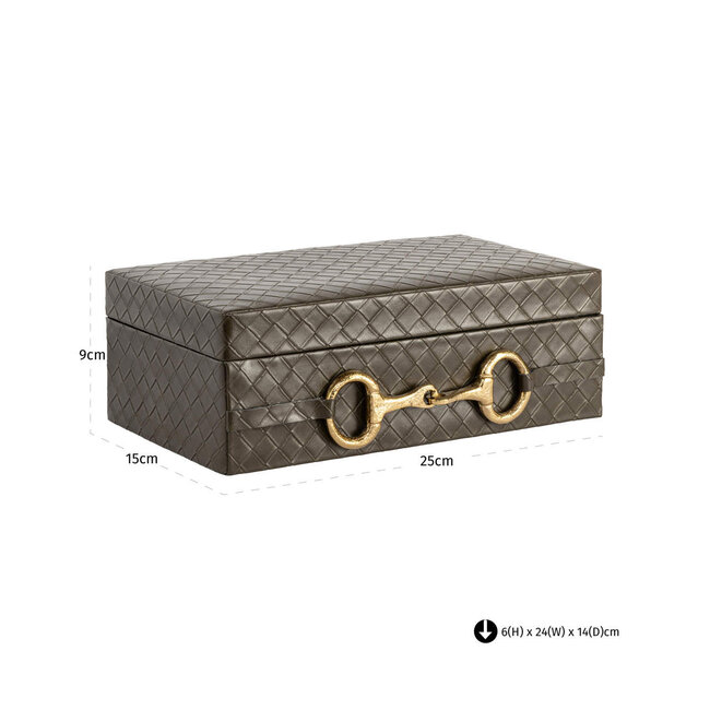Richmond Interiors  Opbergdoos Blade olive groot