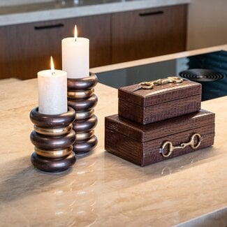 Richmond Interiors  Opbergdoos Rex donker bruin klein