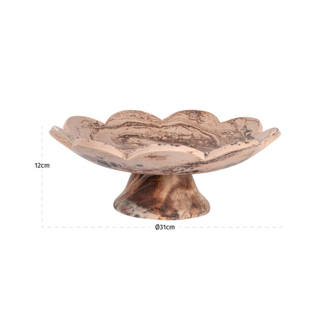 Richmond Interiors  Schaal Peony chocolade bruin
