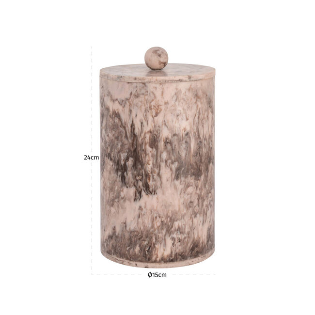 Richmond Interiors  Opbergdoos Rosaline chocolade bruin – klein