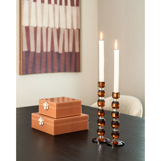 Richmond Interiors  Opbergdoos Floral bruin groot