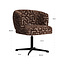Richmond Interiors  Eetkamerstoel Dinan bruin labyrinth fire retardant - draaibaar