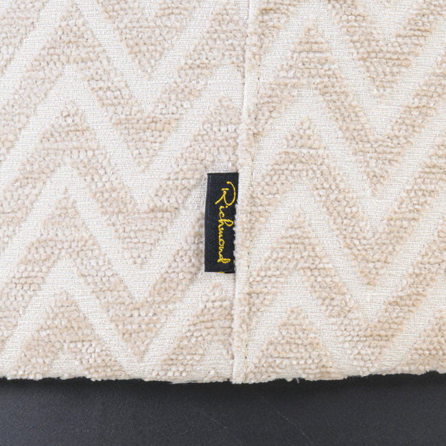 Richmond Interiors  Poef & Voetenbank Lexie beige chevron 70Ø