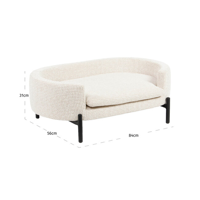 Richmond Interiors  Hondenbed Dolly beige blockweave