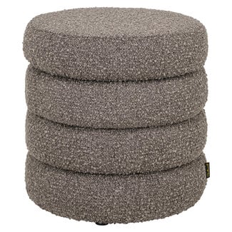Richmond Interiors  Poef & Voetenbank Adele bruin chunky