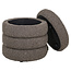 Richmond Interiors  Poef & Voetenbank Adele bruin chunky
