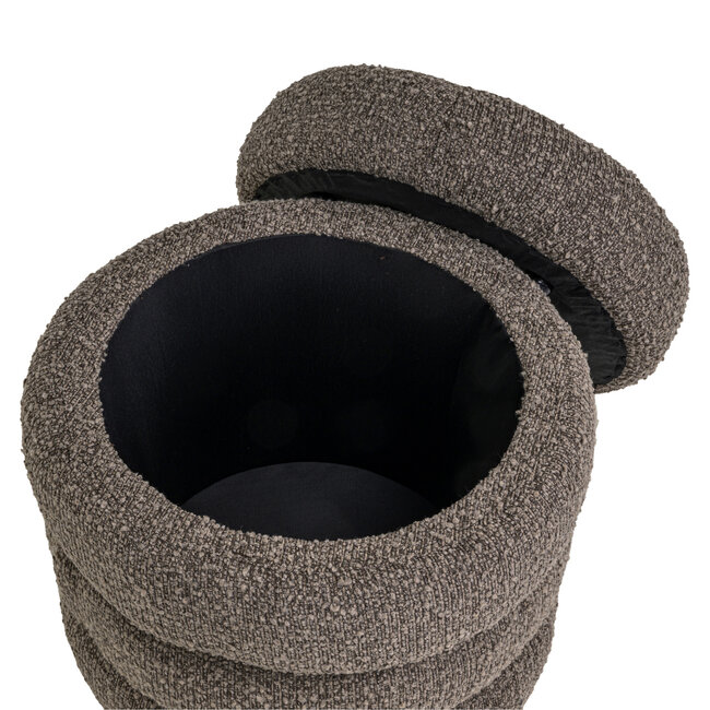 Richmond Interiors  Poef & Voetenbank Adele bruin chunky