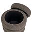 Richmond Interiors  Poef & Voetenbank Adele bruin chunky