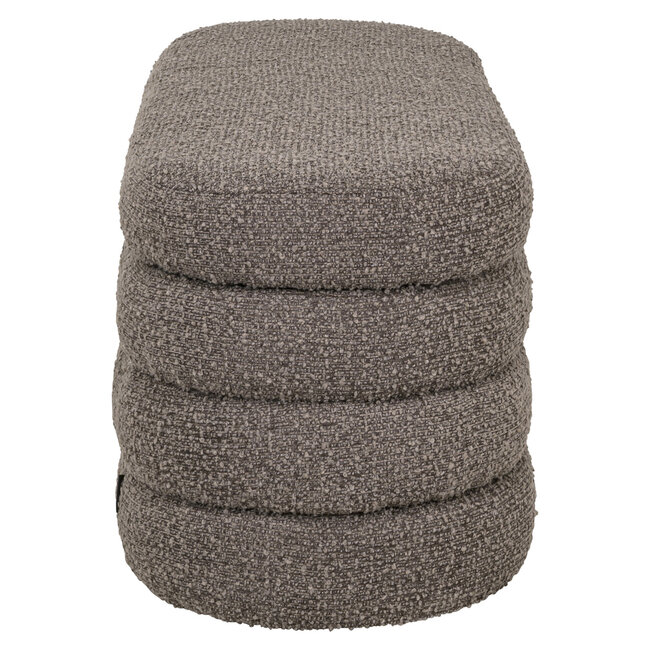 Richmond Interiors  Poef & Voetenbank Camille bruin chunky