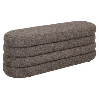 Richmond Interiors  Poef & Voetenbank Camille bruin chunky
