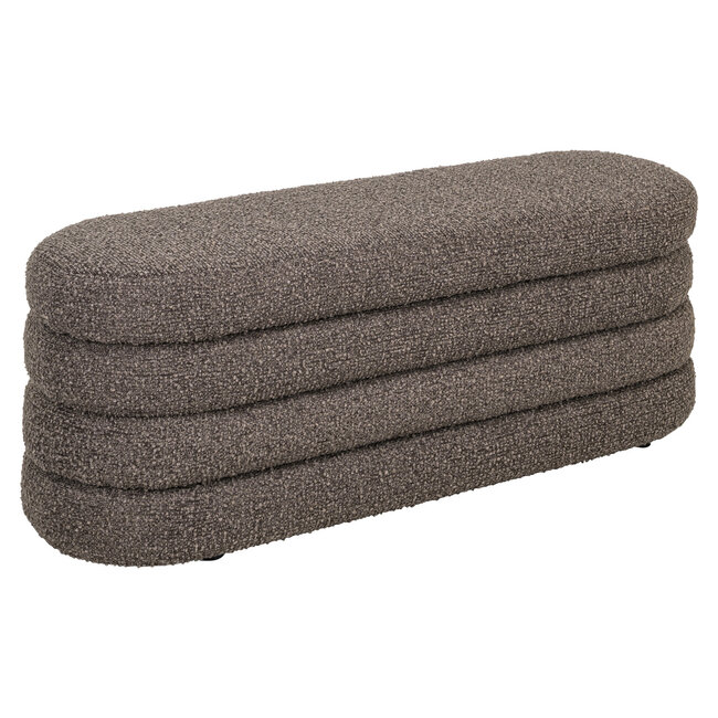 Richmond Interiors  Poef & Voetenbank Camille bruin chunky