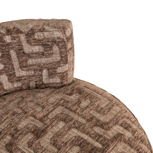 Richmond Interiors  Lounge stoel Franny bruin labyrinth