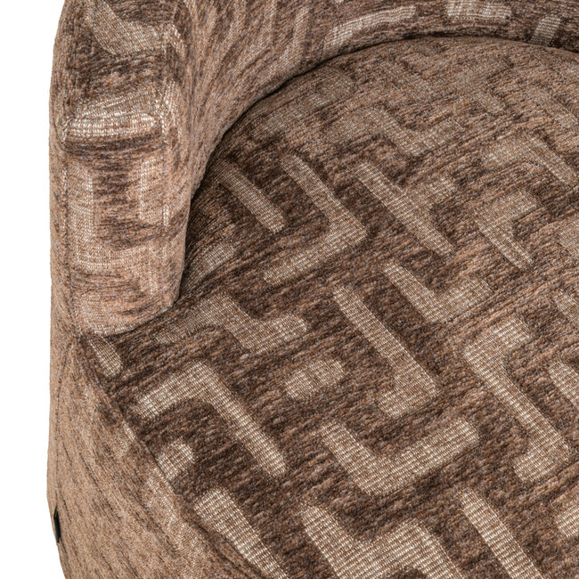 Richmond Interiors  Lounge stoel Franny bruin labyrinth
