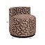 Richmond Interiors  Lounge stoel Franny bruin labyrinth