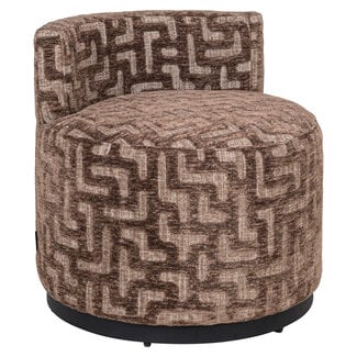 Richmond Interiors  Lounge stoel Franny bruin labyrinth
