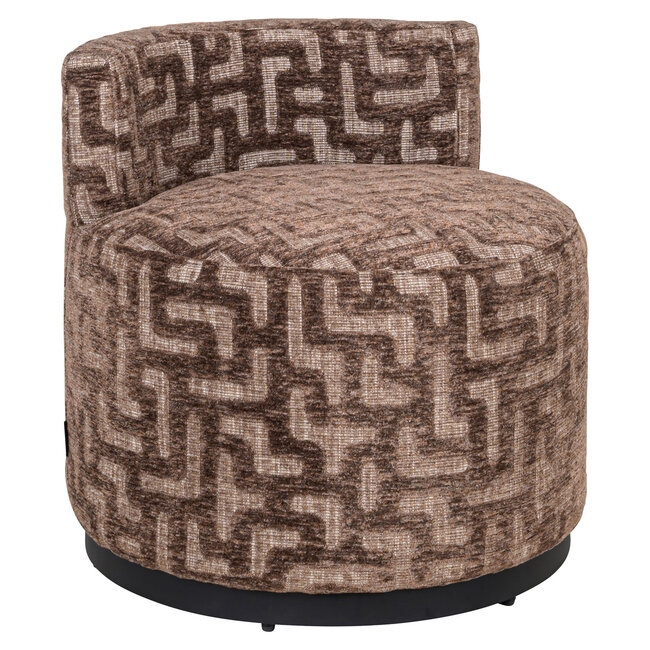 Richmond Interiors  Lounge stoel Franny bruin labyrinth