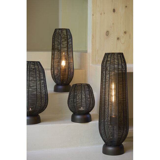 Light en Living Windlicht Ø18,5x24 cm SAMRET mat bruins-brons