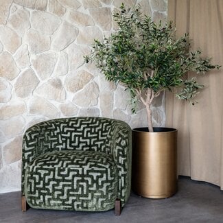 Richmond Interiors  Lounge stoel Hannah moss labyrinth fire retardant