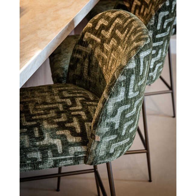 Richmond Interiors  Counterstoel Pullitzer moss labyrinth