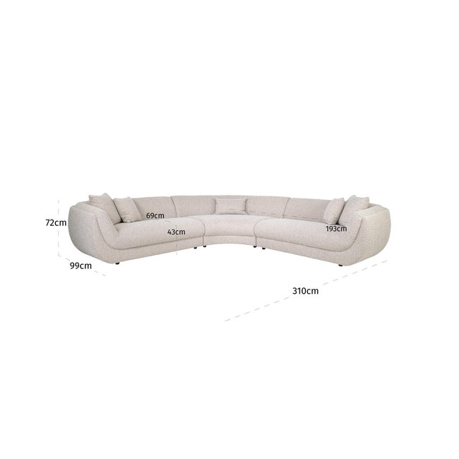 Richmond Interiors  Bank Gianelle naturel chunky
