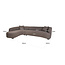 Richmond Interiors  Bank Pandora bruin chunky lounge links