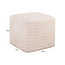 Richmond Interiors  Poef & Voetenbank Ciela beige chevron