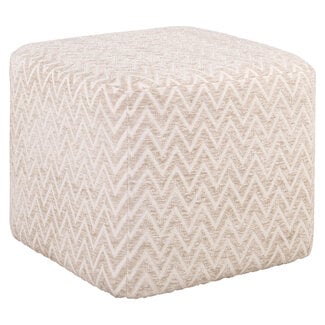 Richmond Interiors  Poef & Voetenbank Ciela beige chevron
